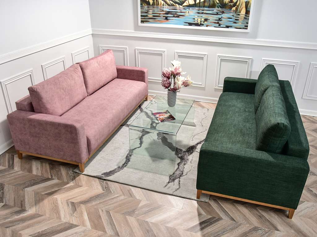 dwie kanapy w jednym salonie funkcja spania nowoczesny design styl skandynawski STOCKHOLM pokój dzienny 