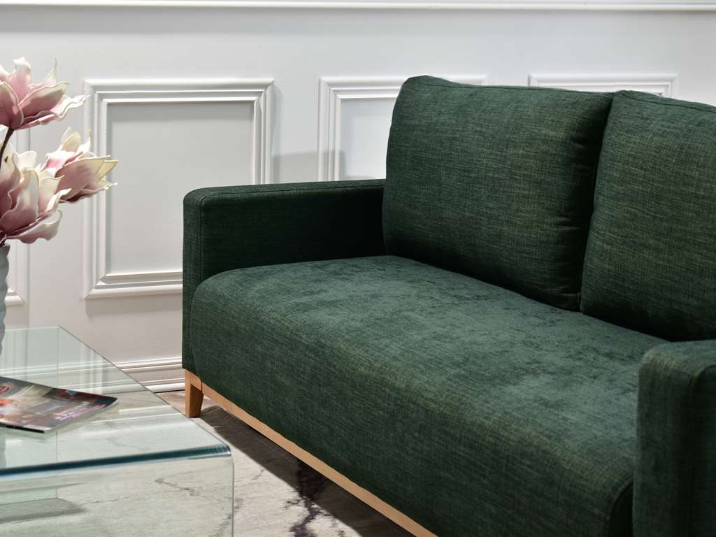 kanapa STOCKHOLM butelkowa zieleń do salonu wypoczynek mebel tapicerowany