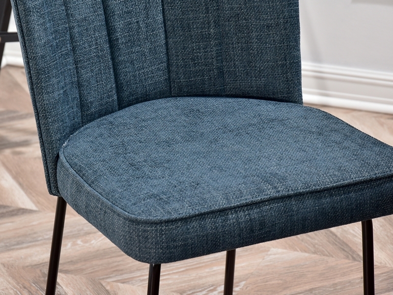 krzesło OLTA szary granat nowoczesne komfortowe do salonu jadalni pokoju dziennego idealne do rodzinnych spotkań wąskie