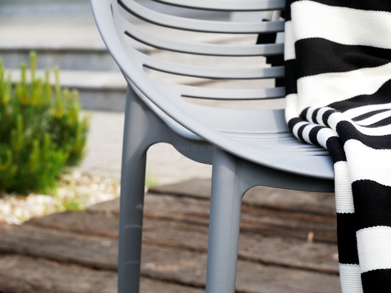 nowoczesne krzesło z tworzywa sztucznego szare plastikowe krzesło ogrodowe krzesło do kuchni